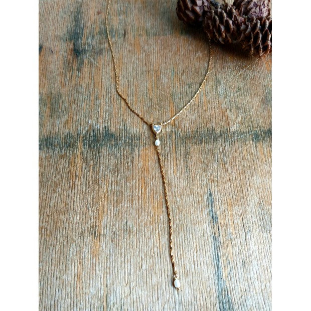 Hanka IN kaklo papuošalas su perlais